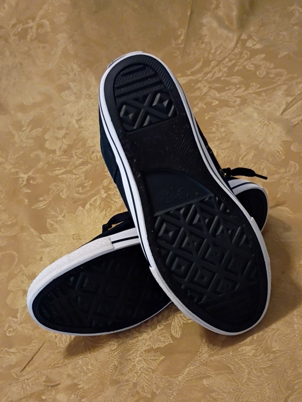 CONVERSE Black High-Top Sneakers with White Sole Women's 8.0 Men's 6.0 - Picture 8 of 9